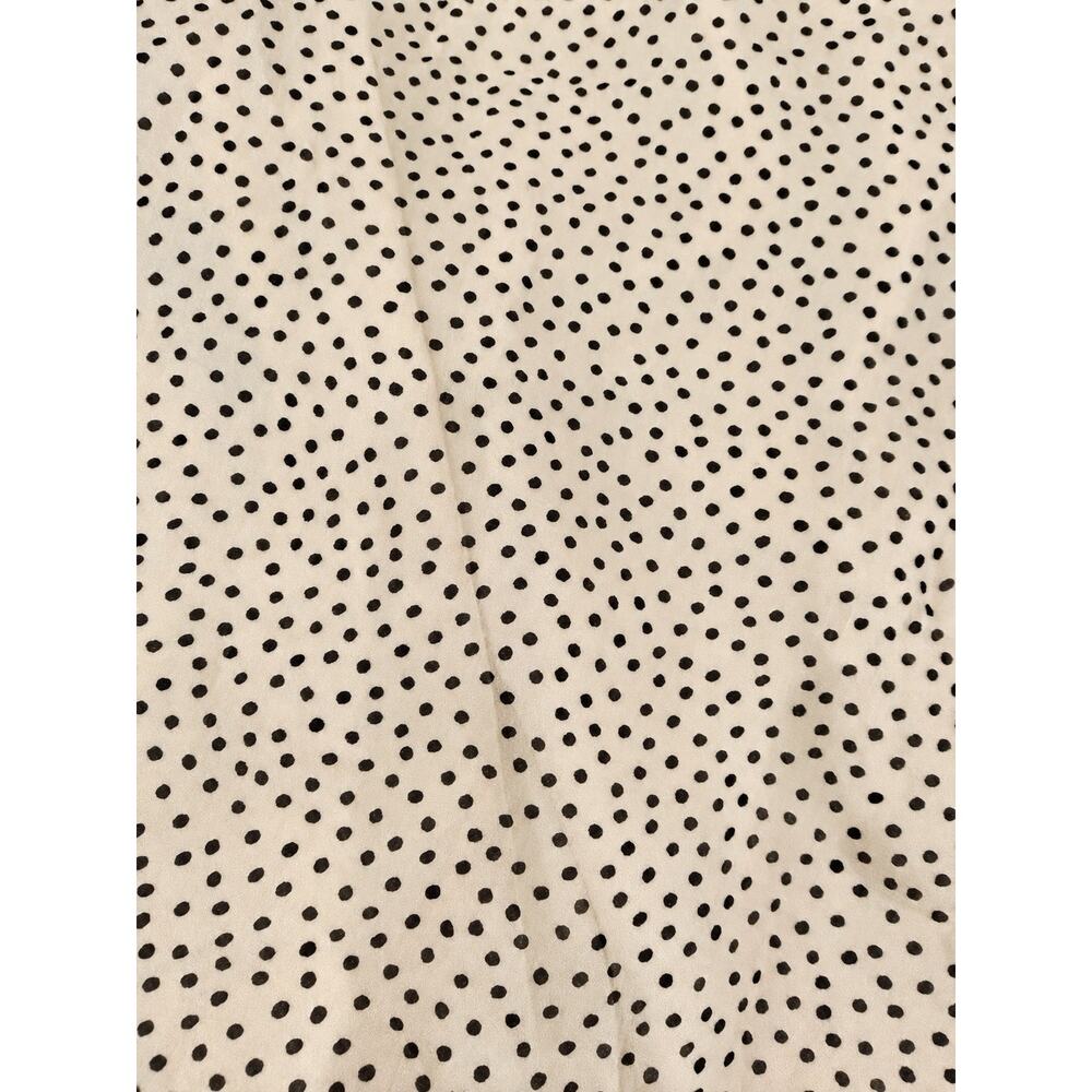 Romantic Quiet Luxury Feminine 100% Silk Polka Dot Strappy Midi Dress Theory 6 - Picture 12 of 14